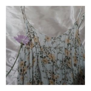 floral open back top